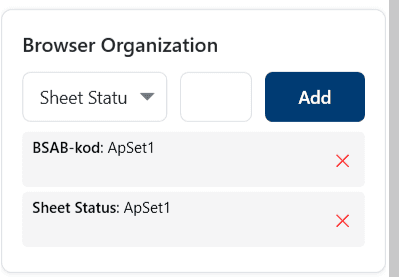 Figure 7. Browser organisation