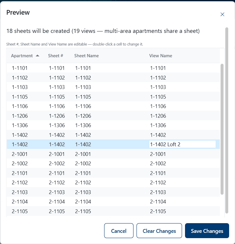 Figure 9. The preview dialog